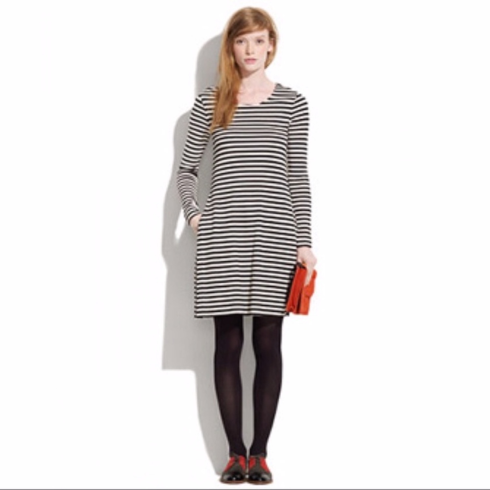 Madewell Hi-Line Striped Dairy Dress - Picture 2 of 8